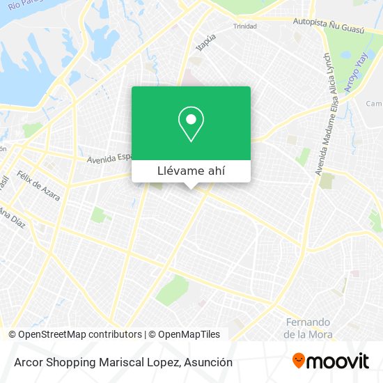 Mapa de Arcor Shopping Mariscal Lopez