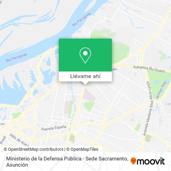 Mapa de Ministerio de la Defensa Pública - Sede Sacramento