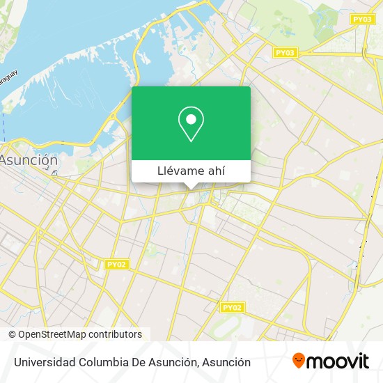 Mapa de Universidad Columbia De Asunción