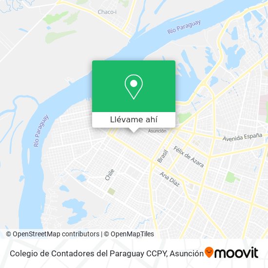 Mapa de Colegio de Contadores del Paraguay CCPY