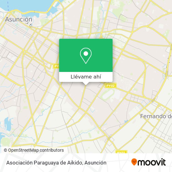 Mapa de Asociación Paraguaya de Aikido