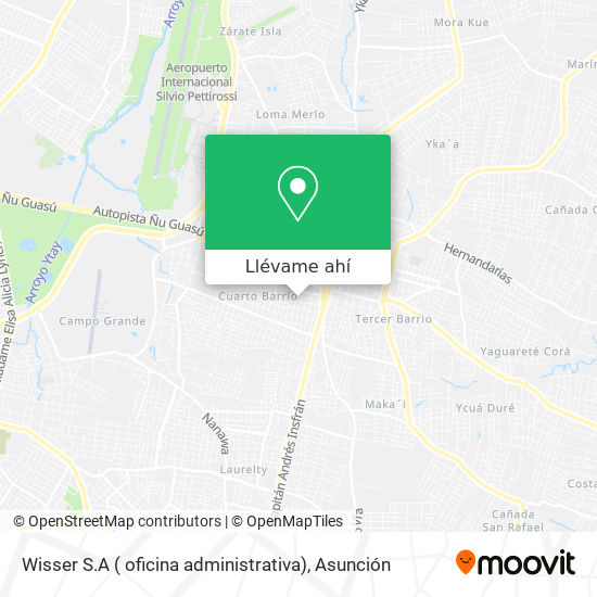 Mapa de Wisser S.A ( oficina administrativa)