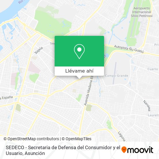 Mapa de SEDECO - Secretaria de Defensa del Consumidor y el Usuario
