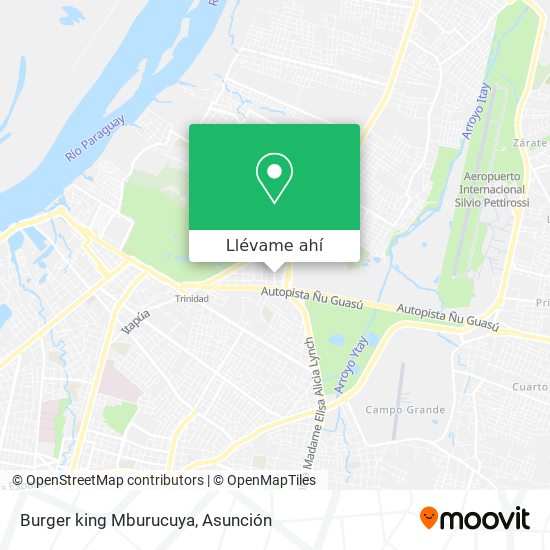 Mapa de Burger king Mburucuya