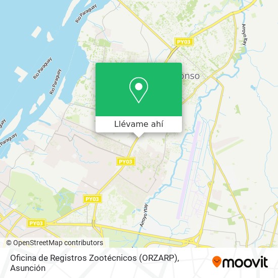 Mapa de Oficina de Registros Zootécnicos (ORZARP)