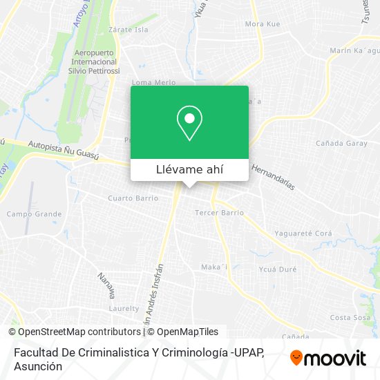 Mapa de Facultad De Criminalistica Y Criminología -UPAP