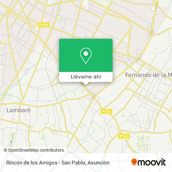 Mapa de Rincón de los Amigos - San Pablo