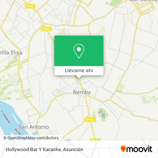 Mapa de Hollywood Bar Y Karaoke