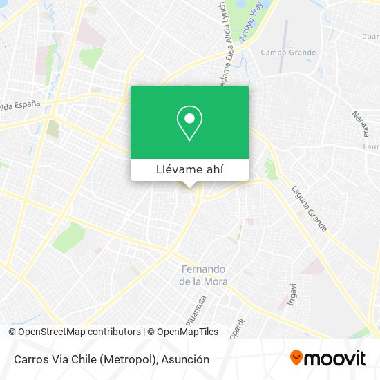 Mapa de Carros Via Chile (Metropol)