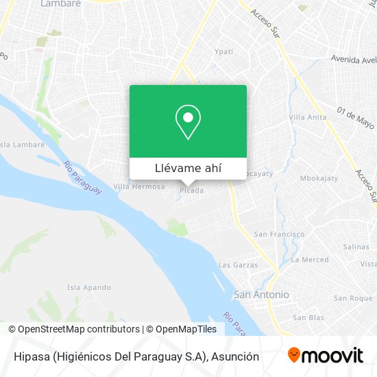 Mapa de Hipasa (Higiénicos Del Paraguay S.A)