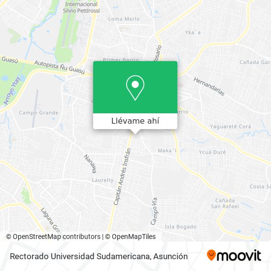 Mapa de Rectorado Universidad Sudamericana
