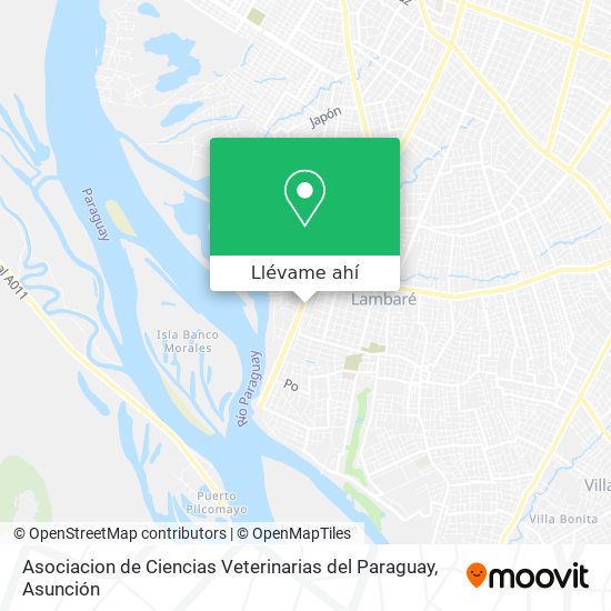 Mapa de Asociacion de Ciencias Veterinarias del Paraguay