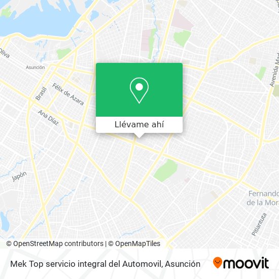 Mapa de Mek Top servicio integral del Automovil