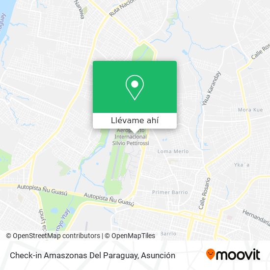 Mapa de Check-in Amaszonas Del Paraguay