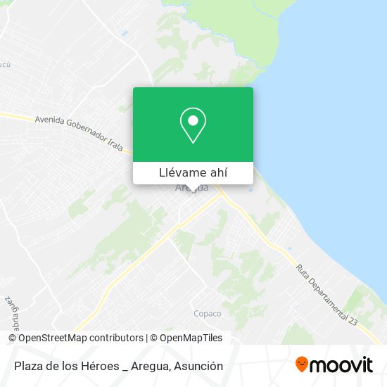 Mapa de Plaza de los Héroes _ Aregua