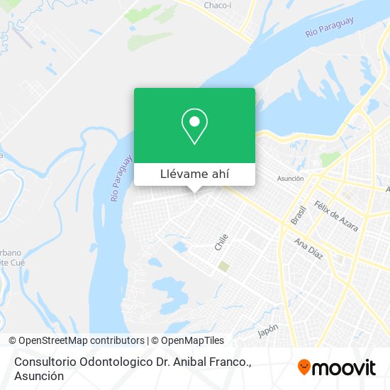 Mapa de Consultorio Odontologico Dr. Anibal Franco.