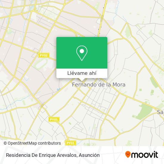 Mapa de Residencia De Enrique Arevalos