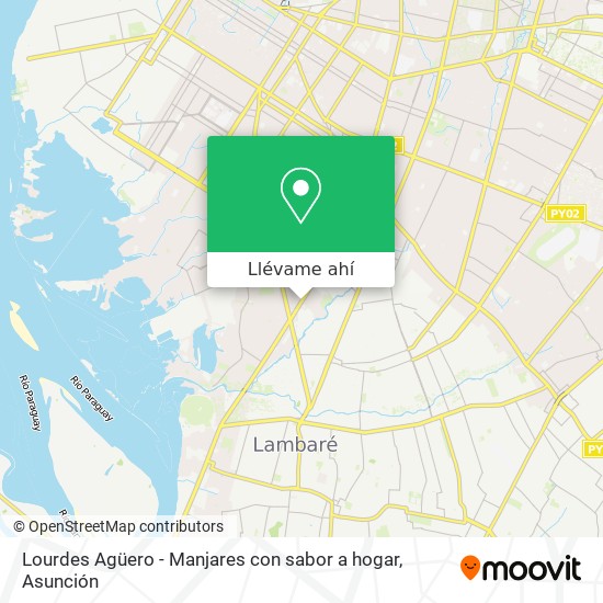 Mapa de Lourdes Agüero - Manjares con sabor a hogar