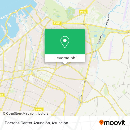 Mapa de Porsche Center Asunción