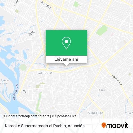 Mapa de Karaoke Supermercado el Pueblo