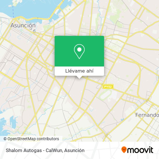 Mapa de Shalom Autogas - CalWun