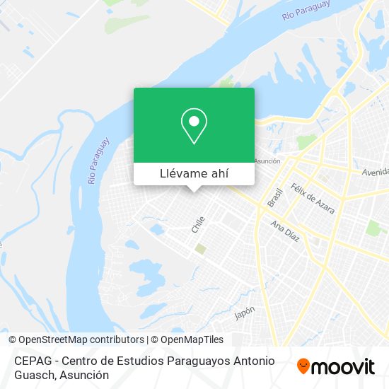 Mapa de CEPAG - Centro de Estudios Paraguayos Antonio Guasch