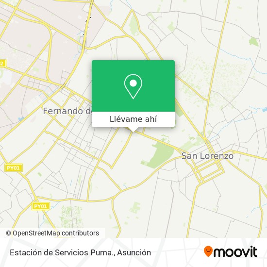 Mapa de Estación de Servicios Puma.