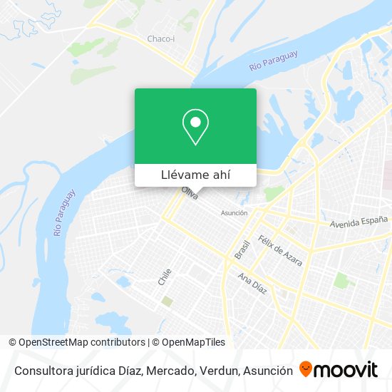 Mapa de Consultora jurídica Díaz, Mercado, Verdun