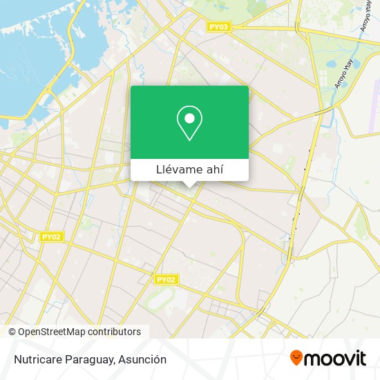 Mapa de Nutricare Paraguay