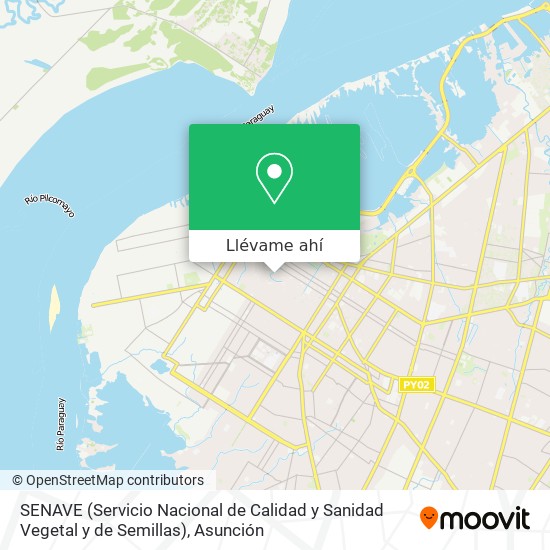 Mapa de SENAVE (Servicio Nacional de Calidad y Sanidad Vegetal y de Semillas)