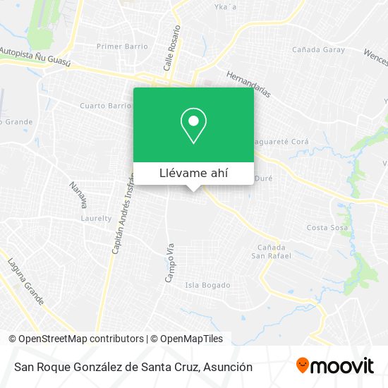 Mapa de San Roque González de Santa Cruz