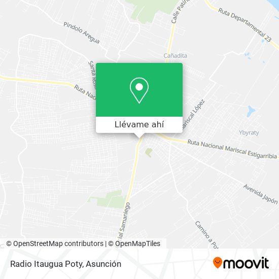 Mapa de Radio Itaugua Poty