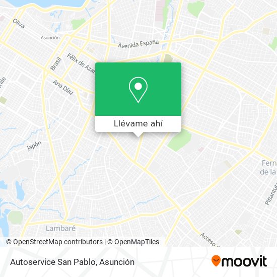 Mapa de Autoservice San Pablo