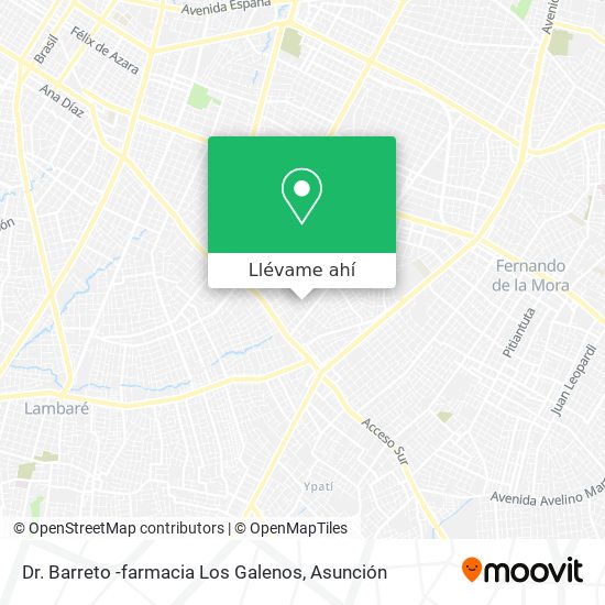 Mapa de Dr. Barreto -farmacia Los Galenos