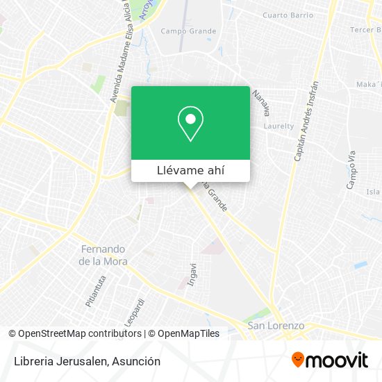 Mapa de Libreria Jerusalen