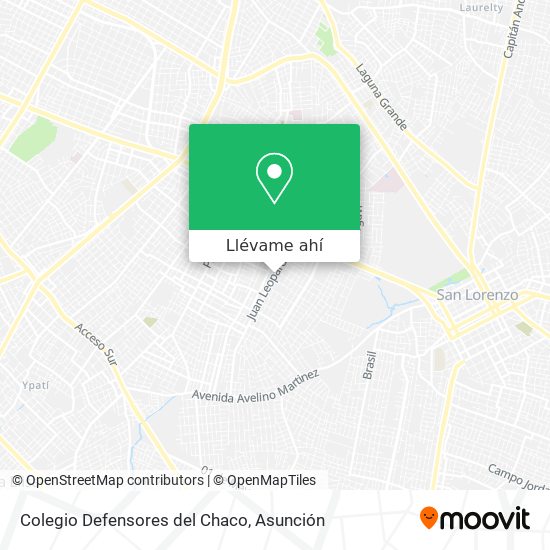 Mapa de Colegio Defensores del Chaco