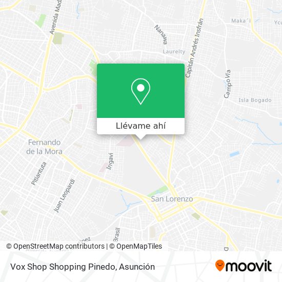 Mapa de Vox Shop Shopping Pinedo