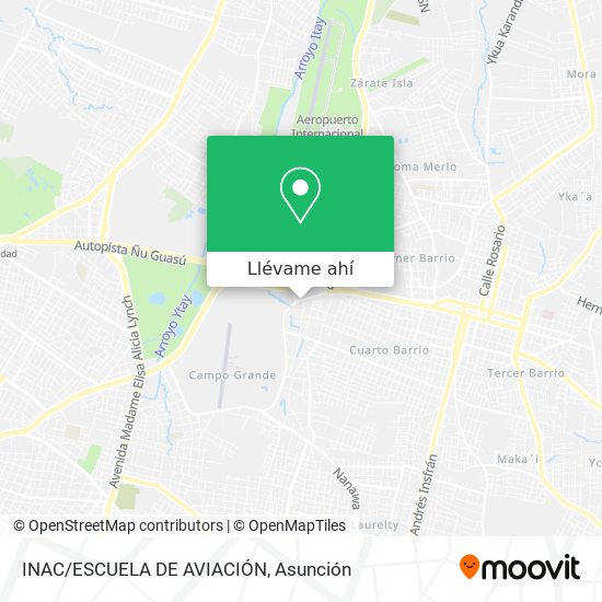 Mapa de INAC/ESCUELA DE AVIACIÓN