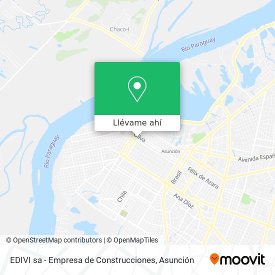 Mapa de EDIVI sa - Empresa de Construcciones