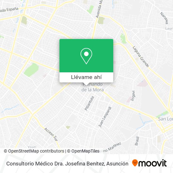 Mapa de Consultorio Médico Dra. Josefina Benítez