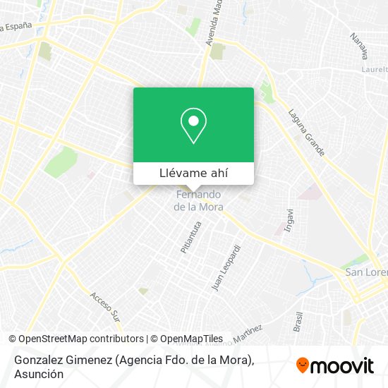Mapa de Gonzalez Gimenez (Agencia Fdo. de la Mora)