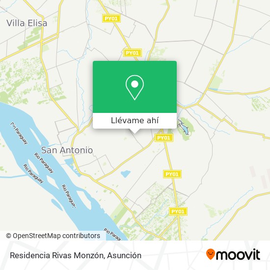 Mapa de Residencia Rivas Monzón