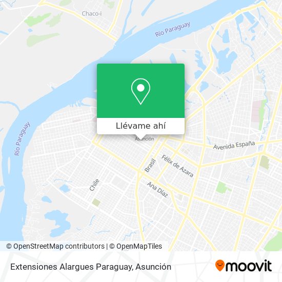 Mapa de Extensiones Alargues Paraguay