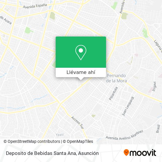 Mapa de Deposito de Bebidas Santa Ana