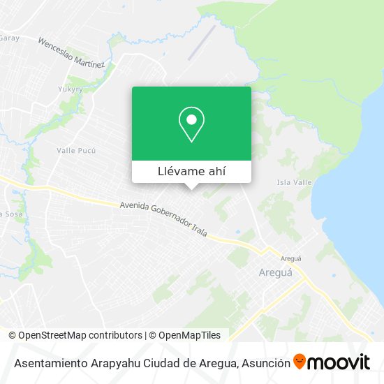 Mapa de Asentamiento Arapyahu Ciudad de Aregua