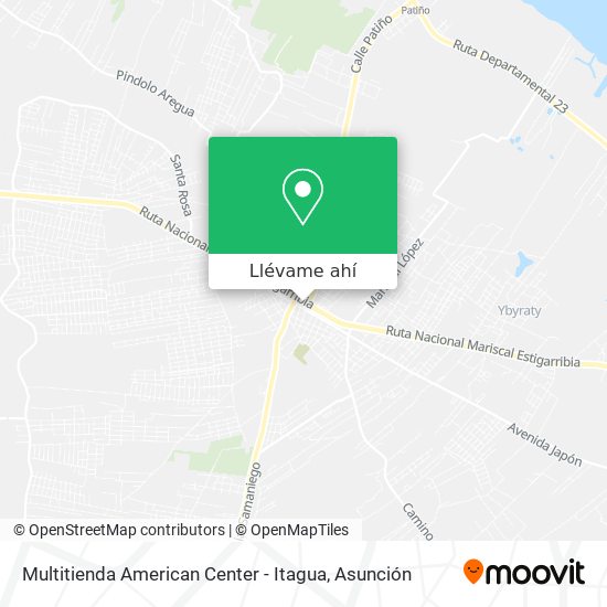 Mapa de Multitienda American Center - Itagua