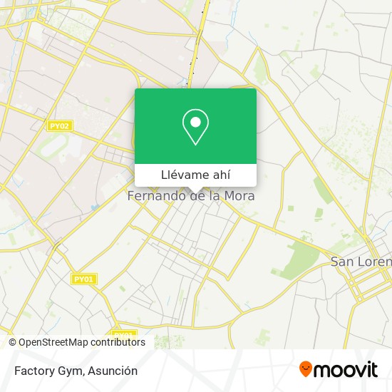 Mapa de Factory Gym
