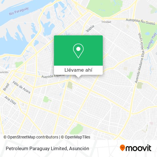 Mapa de Petroleum Paraguay Limited