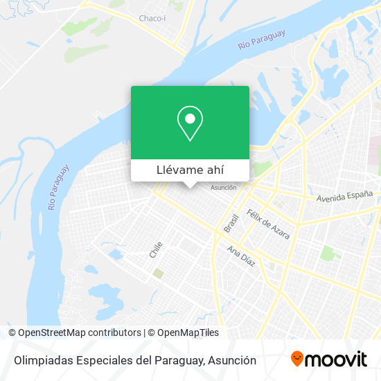 Mapa de Olimpiadas Especiales del Paraguay