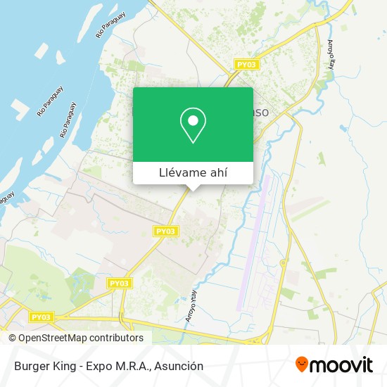 Mapa de Burger King - Expo M.R.A.